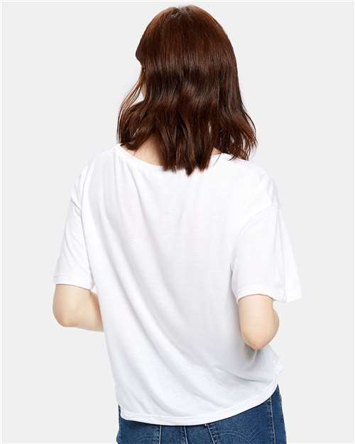 US Blanks US309 Ladies' Boxy Open Neck Top #color_WHITE