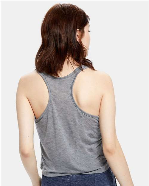 US Blanks US510 Women's Sheer Cropped Racer Tank Top #color_HEATHER GREY