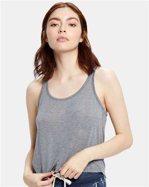 US Blanks US510 Women's Sheer Cropped Racer Tank Top #color_HEATHER GREY
