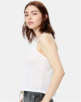 US Blanks US510 Women's Sheer Cropped Racer Tank Top #color_White