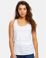 US Blanks US575 Women's Raw Edge Racer Tank Top #color_White