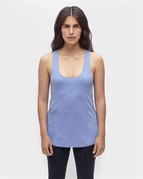 Los Angeles Apparel TR3008 USA-Made Women's Triblend Racerback Tank Top #color_Athletic Blue