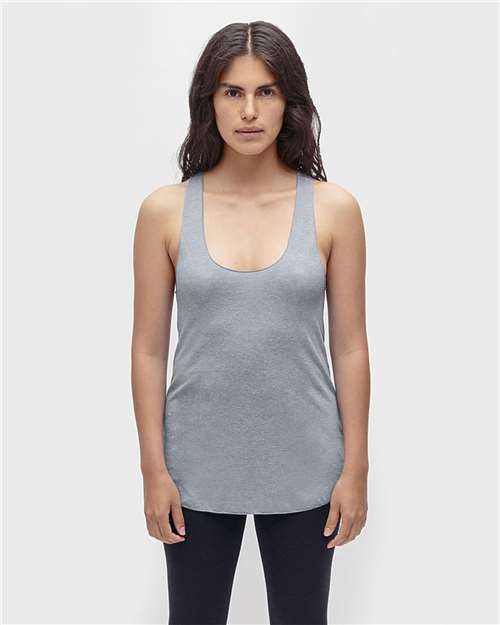 Los Angeles Apparel TR3008 USA-Made Women's Triblend Racerback Tank Top #color_Athletic Grey