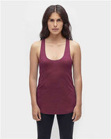 Los Angeles Apparel TR3008 USA-Made Women's Triblend Racerback Tank Top #color_Tri-Cranberry