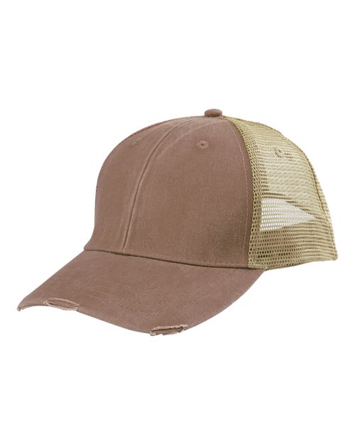 Adams OL102 Distressed Ollie Cap #color_MISS MUD/ TAN