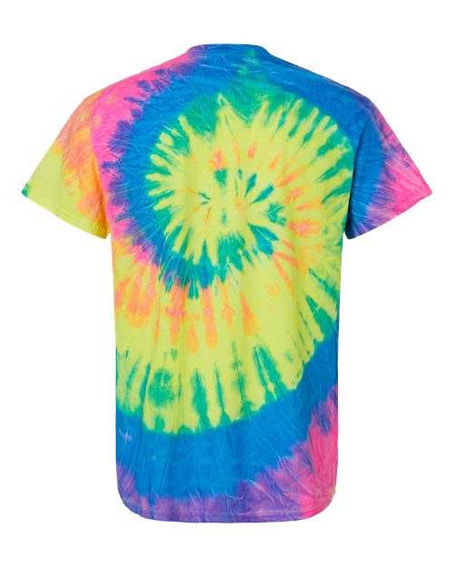 Tie-Dye CD100 Adult 5.4 oz., 100% Cotton T-Shirt #color_NEON RAINBOW