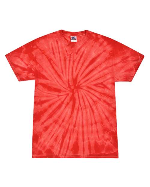 Tie-Dye CD101 Adult 5.4 oz. 100% Cotton Spider T-Shirt #color_SPIDER RED