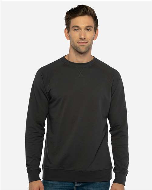 Next Level N9000 Unisex French Terry Raglan Crew #color_GRAPHITE BLACK