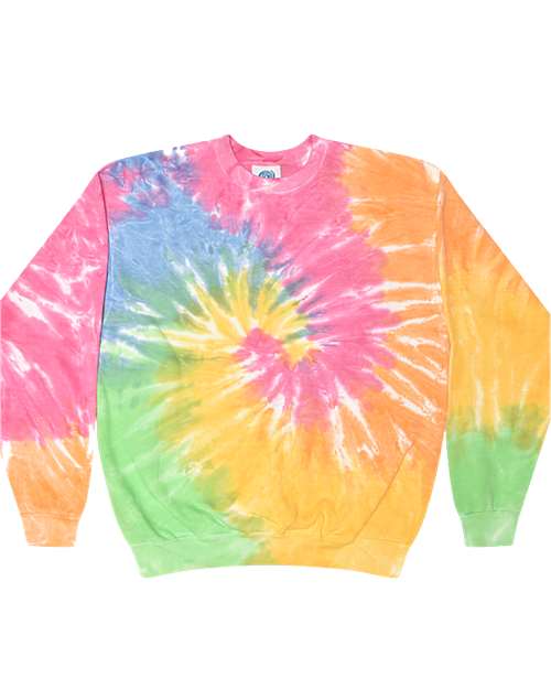 Colortone 8100 Tie-Dyed Fleece Crewneck Sweatshirt #color_Eternity