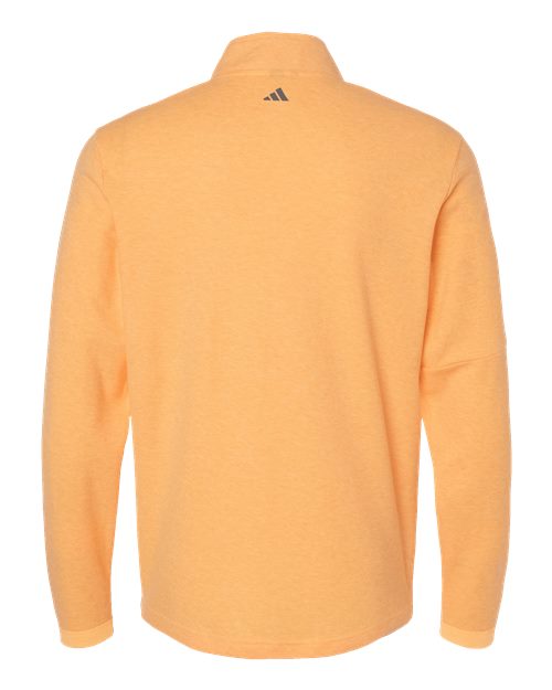 Adidas A554 3-Stripes Quarter-Zip Sweater #color_Acid Orange Melange