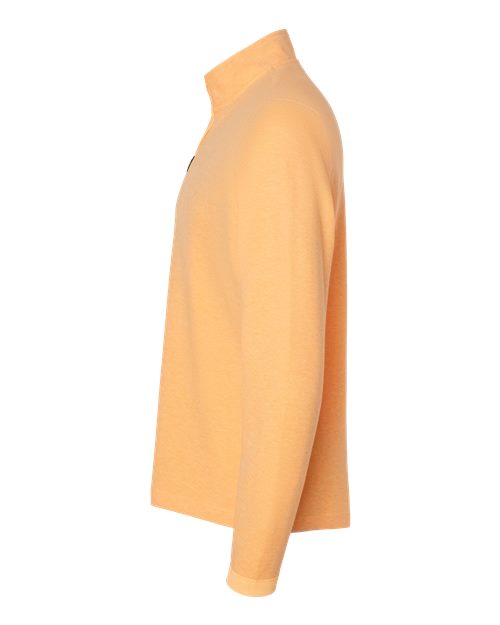 Adidas A554 3-Stripes Quarter-Zip Sweater #color_Acid Orange Melange