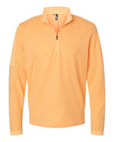 Adidas A554 3-Stripes Quarter-Zip Sweater #color_Acid Orange Melange