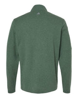Adidas A554 3-Stripes Quarter-Zip Sweater #color_Green Oxide Melange