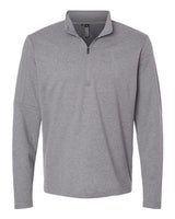 Adidas A554 3-Stripes Quarter-Zip Sweater #color_Grey Three Melange
