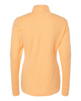 Adidas A555 Women's 3-Stripes Quarter-Zip Sweater #color_Acid Orange Melange