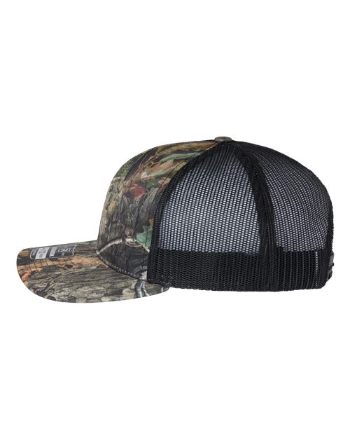 Richardson 112P Printed Trucker Cap #color_Mossy Oak Country DNA/ Black