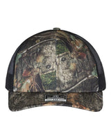 Richardson 112P Printed Trucker Cap #color_Mossy Oak Country DNA/ Black