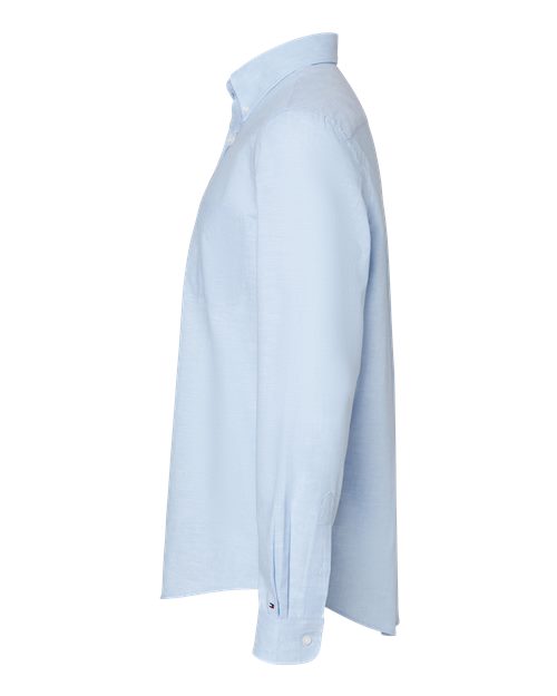Tommy Hilfiger 13TH107 Cotton/Linen Shirt #color_Placid Blue