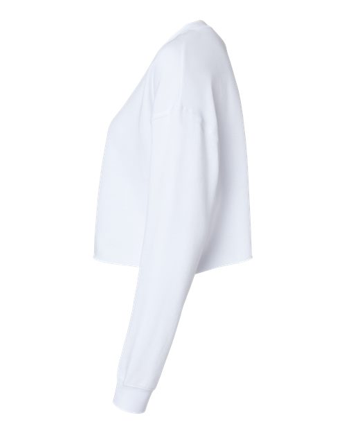 Independent Trading Co. AFX24CRP Women's Lightweight Crop Crewneck Sweatshirt #color_White