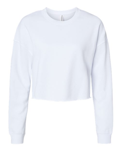 Independent Trading Co. AFX24CRP Women's Lightweight Crop Crewneck Sweatshirt #color_White