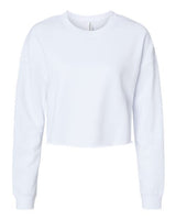 Independent Trading Co. AFX24CRP Women's Lightweight Crop Crewneck Sweatshirt #color_White