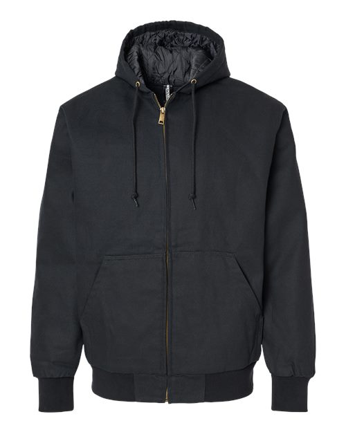 Independent Trading Co. EXP550Z Insulated Canvas Workwear Jacket #color_Black