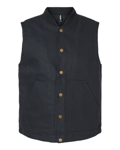 Independent Trading Co. EXP560V Insulated Canvas Workwear Vest #color_Black