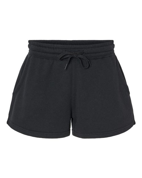 Independent Trading Co. PRM20SRT Women’s Lightweight California Wave Wash Fleece Shorts #color_Black