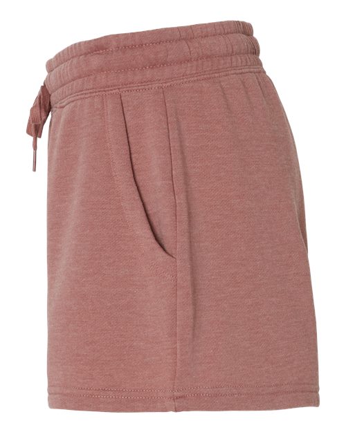 Independent Trading Co. PRM20SRT Women’s Lightweight California Wave Wash Fleece Shorts #color_Dusty Rose