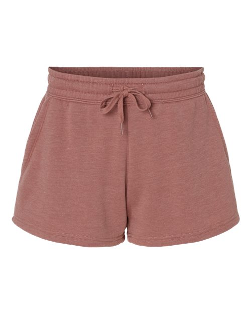 Independent Trading Co. PRM20SRT Women’s Lightweight California Wave Wash Fleece Shorts #color_Dusty Rose