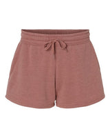 Independent Trading Co. PRM20SRT Women’s Lightweight California Wave Wash Fleece Shorts #color_Dusty Rose