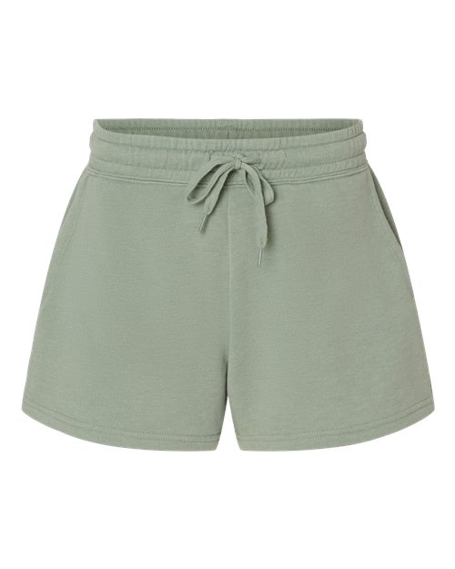 Independent Trading Co. PRM20SRT Women’s Lightweight California Wave Wash Fleece Shorts #color_Sage