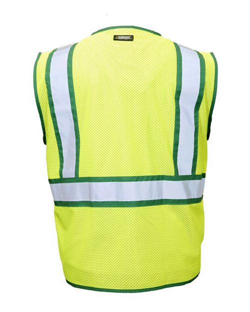 Kishigo 1595-1598 Standard Contrast Vest #color_Lime/ Green