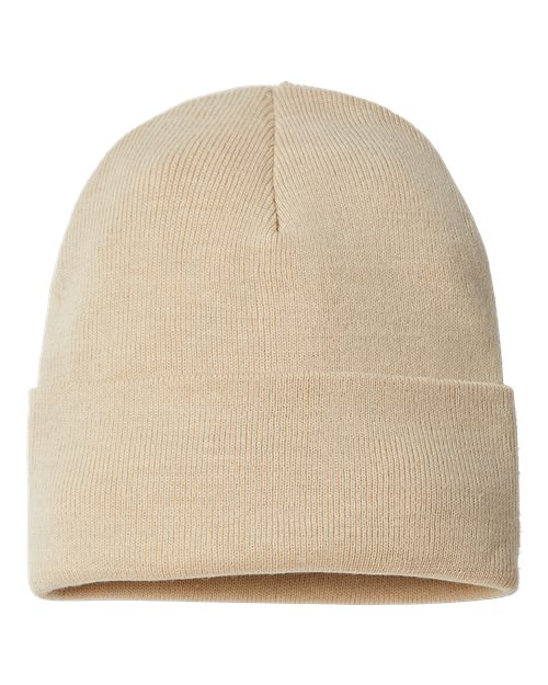 Atlantis Headwear PURE Sustainable Beanie #color_Light Beige