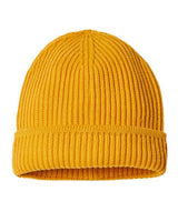 Atlantis Headwear MAPLE Sustainable Finish Edge Cuffed Beanie #color_Mustard Yellow