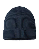 Atlantis Headwear MAPLE Sustainable Finish Edge Cuffed Beanie #color_Navy