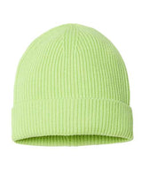 Atlantis Headwear ANDY Sustainable Fine Rib Cuffed Beanie #color_Acid Green