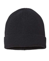 Atlantis Headwear ANDY Sustainable Fine Rib Cuffed Beanie #color_Black