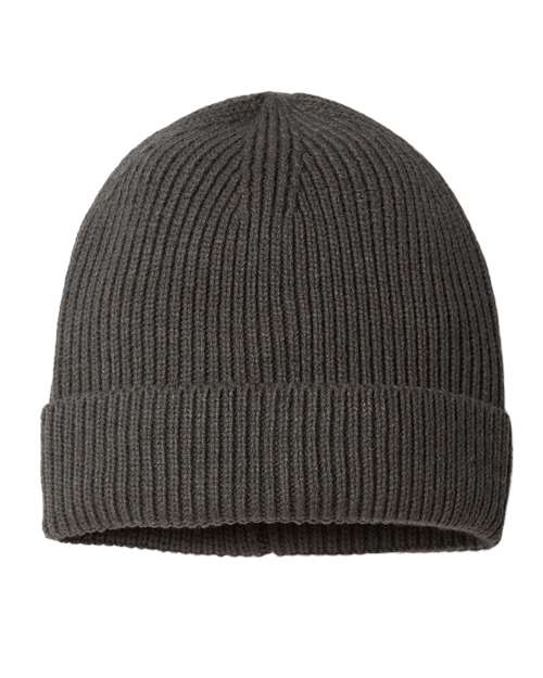 Atlantis Headwear ANDY Sustainable Fine Rib Cuffed Beanie #color_Dark Grey