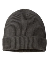Atlantis Headwear ANDY Sustainable Fine Rib Cuffed Beanie #color_Dark Grey