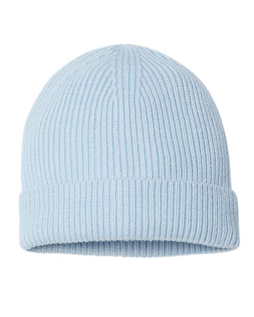 Atlantis Headwear ANDY Sustainable Fine Rib Cuffed Beanie #color_Light Blue