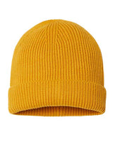 Atlantis Headwear ANDY Sustainable Fine Rib Cuffed Beanie #color_Mustard Yellow