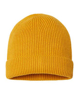 Atlantis Headwear ANDY Sustainable Fine Rib Cuffed Beanie #color_Mustard Yellow