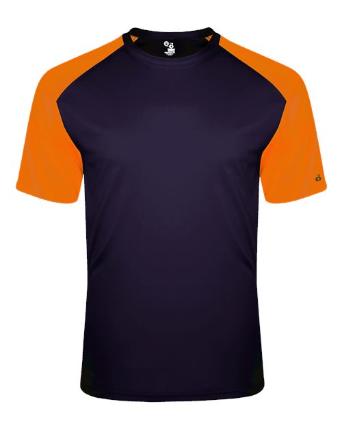 Badger 4230 Breakout T-Shirt #color_Navy/ Burnt Orange