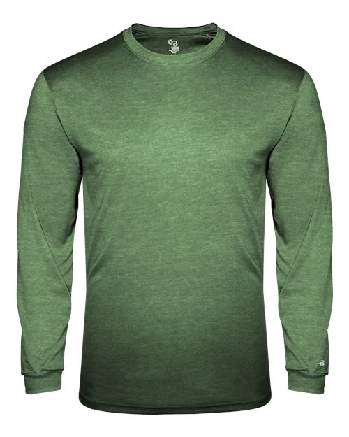 Badger 4944 Triblend Performance Long Sleeve T-Shirt #color_Forest Heather