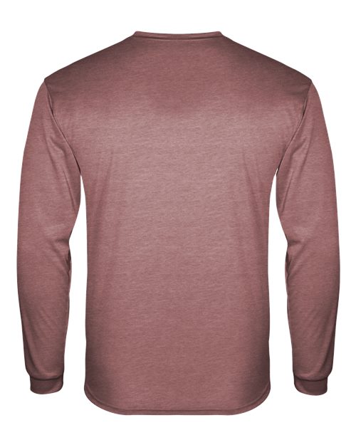 Badger 4944 Triblend Performance Long Sleeve T-Shirt #color_Maroon Heather