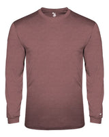 Badger 4944 Triblend Performance Long Sleeve T-Shirt #color_Maroon Heather