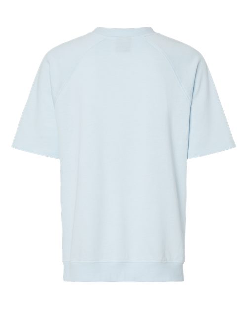 MV Sport W23711 Women's French Terry Short Sleeve Crewneck Pullover #color_Arctic Blue