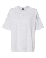 MV Sport W23711 Women's French Terry Short Sleeve Crewneck Pullover #color_Ash