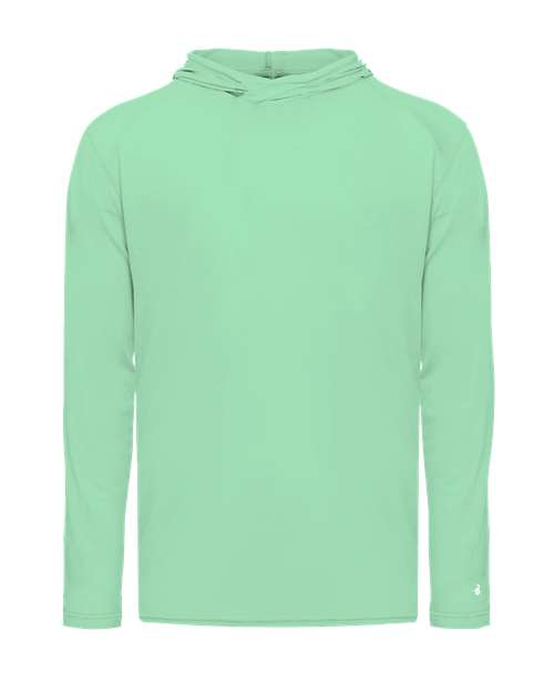 Badger 2905 Youth Tri-Blend Surplice Hooded Long Sleeve T-Shirt #color_Mint